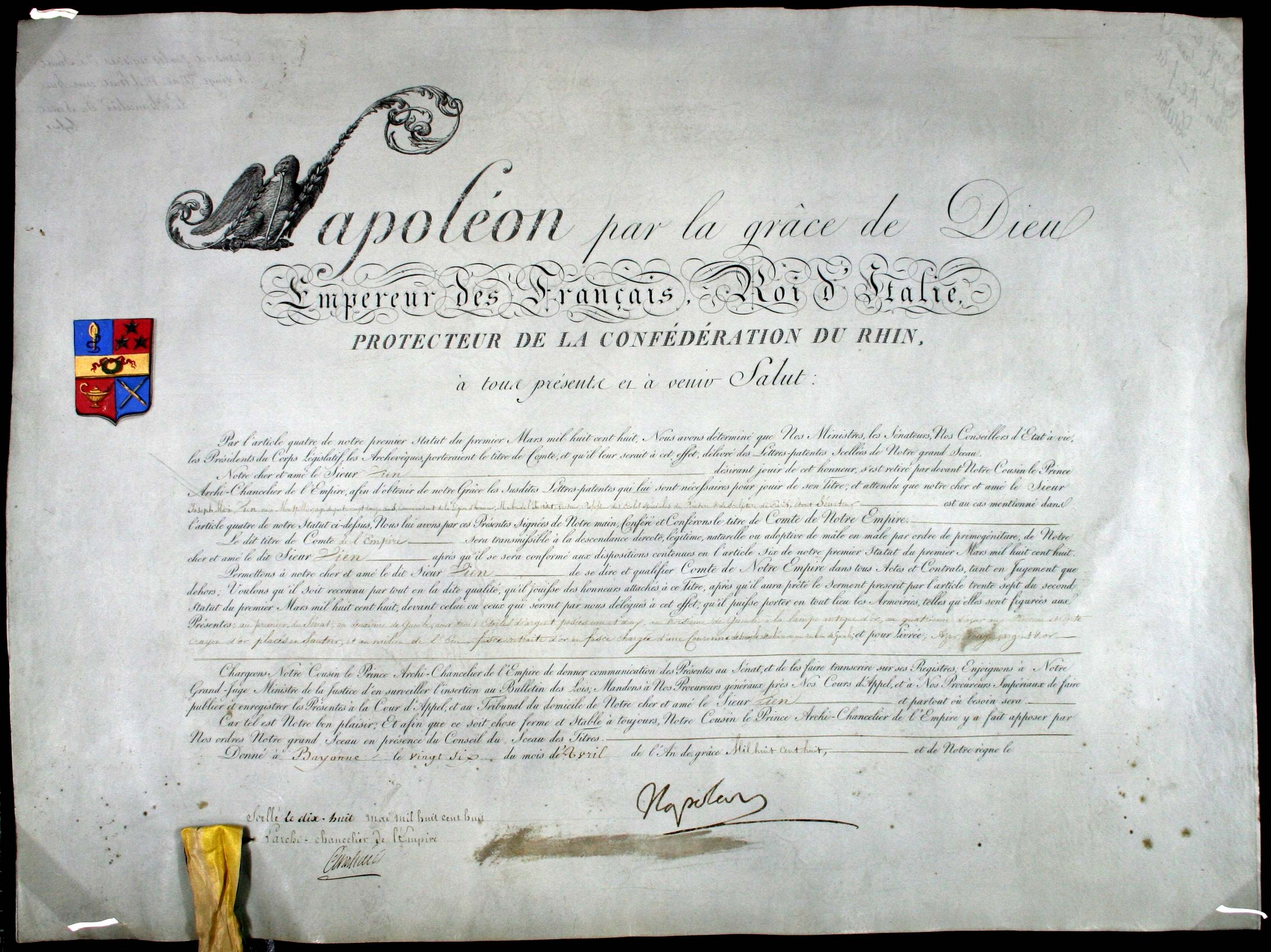 Lettres patentes de Vien